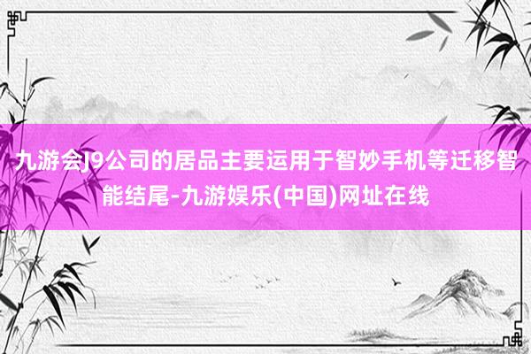 九游会J9公司的居品主要运用于智妙手机等迁移智能结尾-九游娱乐(中国)网址在线